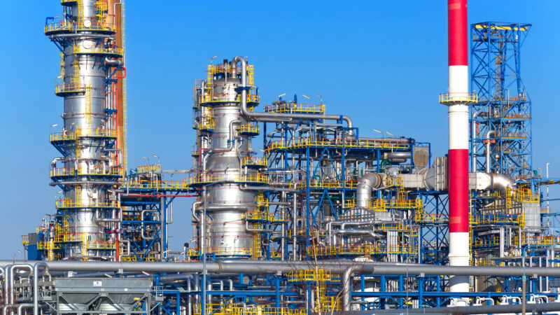Oil and gas processing plant, refinery.